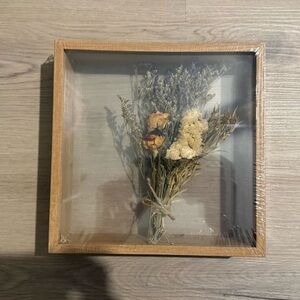 Rustic Shadow Box with Dried Flowers